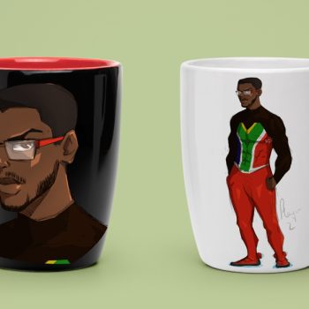 Round SA Flag Coffee Mug